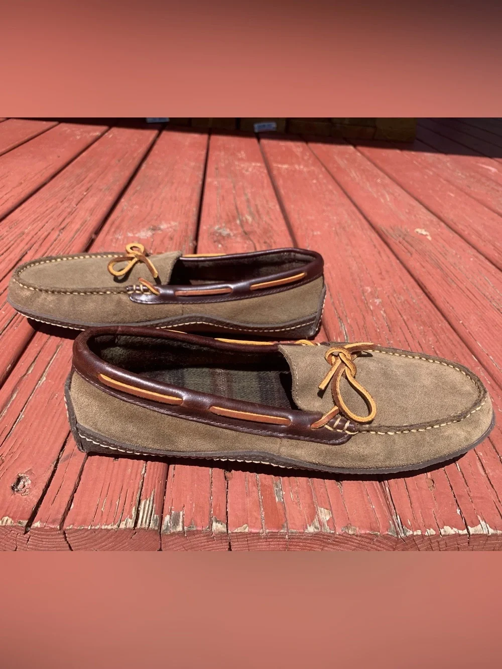 Men’s L.L. Bean Handsewn Slippers, Flannel Lined